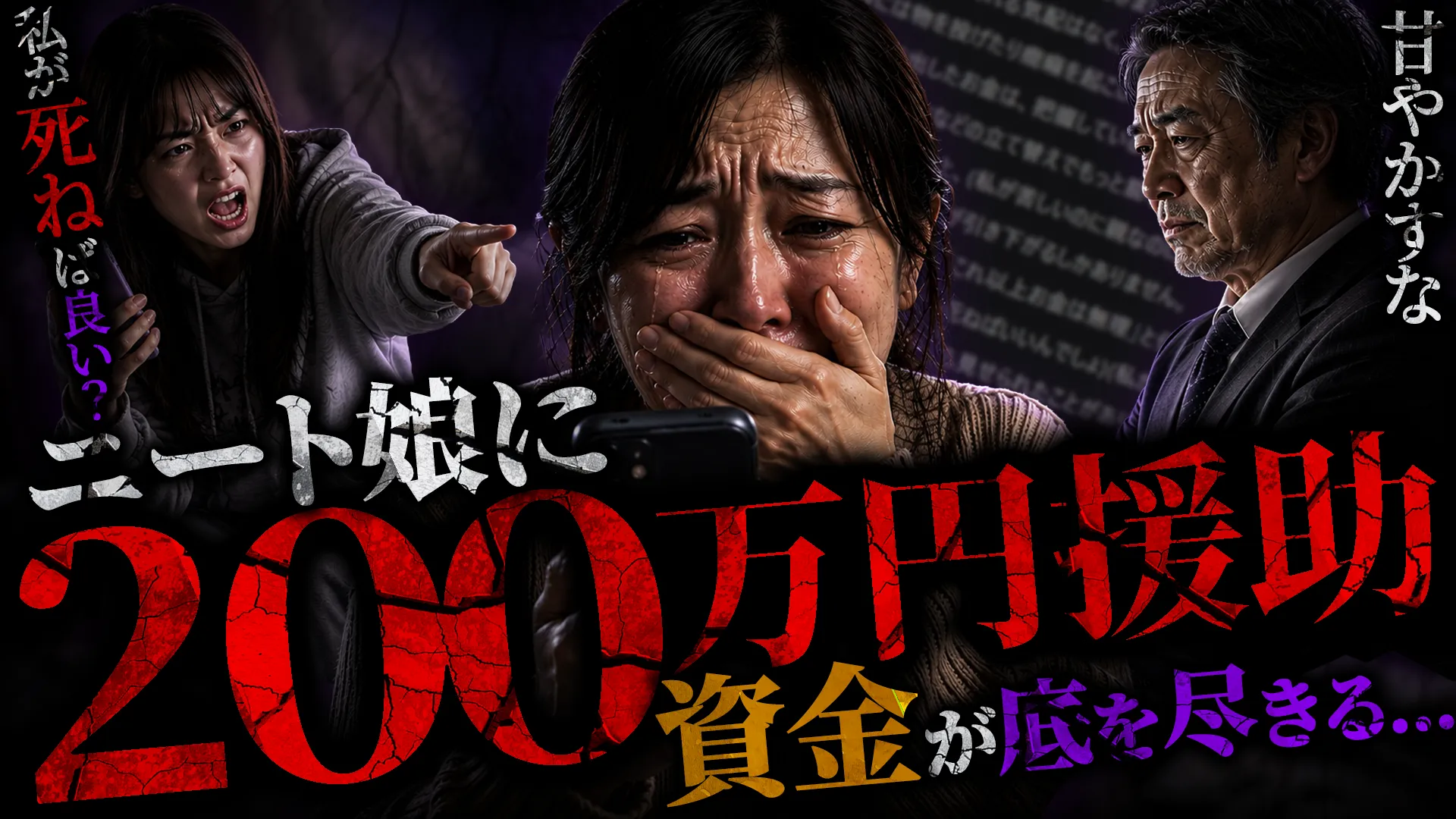 相談系ダークサムネイル制作実績